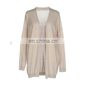 2017 Latest Design Lady Top as Long Sleeve Cardigans for Women Made of Wholesale Silk Fabric thumbnail-3