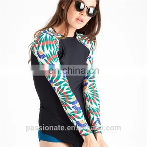 2017 Custom Printed Upf Protection Long Sleeve Rash Vests for Surf thumbnail-4