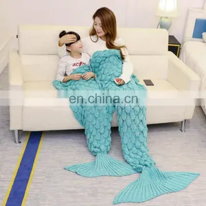 Adult and Children Mermaid Tail Blanket on Sale thumbnail-6
