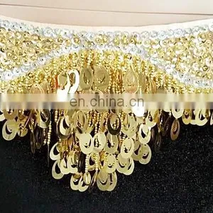 Y-2054 American Hot Sale Full Sequins Belly Dance Hip Scarf thumbnail-1