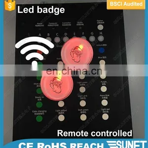 Wedding Decoration Football Quality Flashing Led Tin Badge thumbnail-1