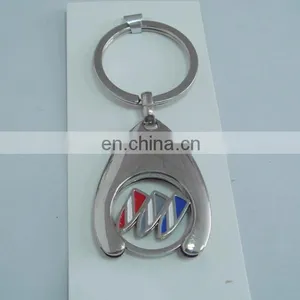 Promotional Car Branded Badge Shopping Cart Coin Holder Keychain thumbnail-1