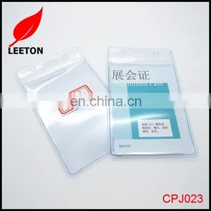 Cheap Transparent PVC ID Card Badge Holder thumbnail-1