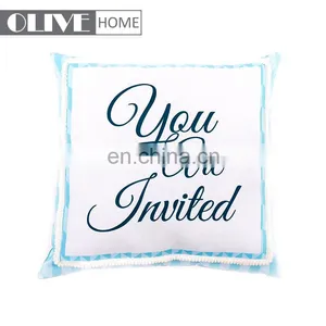 High Quality Modern Home Decor With White Lace Design OEM Eco-Friendly Printed Outdoor Cushion thumbnail-1