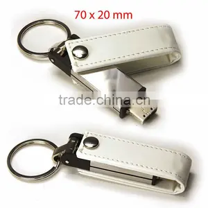 USB 2.0 Interface Type and Leather Material 32MB TO 64GB Usb Flash Drive thumbnail-2