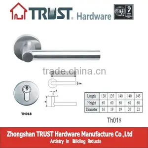 TH018:Trust Stainless Steel Hollow Passage Door Handle With Escutcheon thumbnail-1