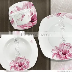 2016 Fine Ceramic Porcelain Square 20pcs Dinner Setsquare Fine Porcelain Dinner Set thumbnail-2