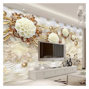 Customized Wall Mural 3D 5D 8D 16D Embossed Wall Decoration For Home Tv Background Dropshipping thumbnail-2