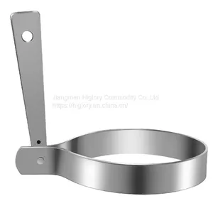 Hot Kitchen Supplies Round Shape Stainless Steel Non-stick Egg Mould Fry Egg Ring Egg Shaper thumbnail-1