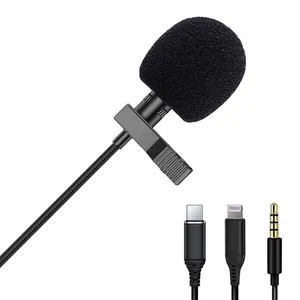 Mini Portable Lavalier Clip-on Microphone Condenser Lapel Microphone Suitable for IPhone and Android thumbnail-1