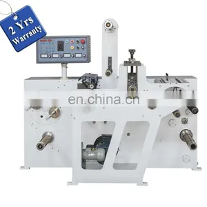 USK420 Automatic Blank Label Vinyl Sticker Rotary Magnetic Cylinder Die Cutting Slitting and Rewinding Machine thumbnail-1