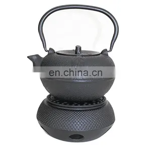 Black Painting Cast Iron Teapot With Heater, Teapot Heater thumbnail-1