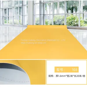 1.6mm Roll Rubber Floor Grey PVC Floor Rubber Foshan Wholesale Solid Color Plastic Floor thumbnail-2