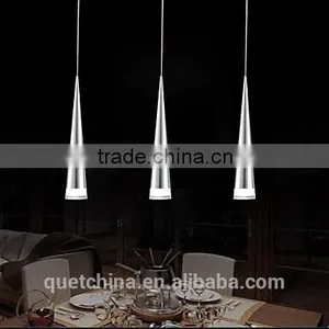 Acrylic Aluminum Modern LED Pendant Light Lamp With 3 Lights For Home Living Room thumbnail-1