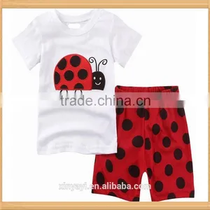 2016 Wholesale Children's Boutique Clothing For Baby Summer Sets With Cartoon Tu Printing thumbnail-2
