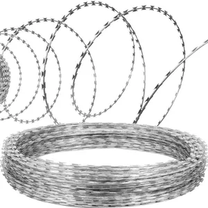 Thickness Razor Wire Panel Three Coil Prison ECO FRIENDLY Barbed Wire Mesh Fence Welded Razor Spiked Wire Mesh thumbnail-4