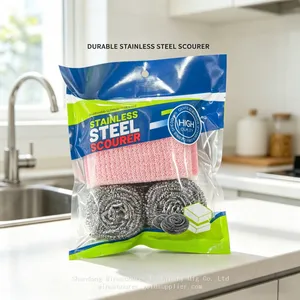 Dish Washing Stainless Steel Scourer Kitchen Cleaning Set Kit thumbnail-2