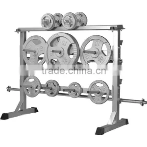 Professional Rack Silver Storage Unit for Weight Plates & Bars thumbnail-1