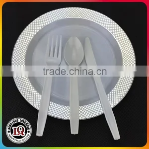 White Plastic PP Restaurant Cutlery Fork Knife thumbnail-1