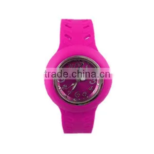 New Popular Design Peach Red Silicone Quartz Movt Ladies Watch thumbnail-1