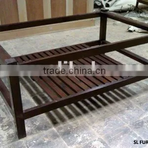 Coffee Table With Glass Top - Wooden Coffee Table thumbnail-1