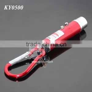 3 in 1 Mini Aluminum Carabiner LED Flashlight Torch Lamp Keychain Personality UV Money Detector LED Electric Torch Keyring thumbnail-4