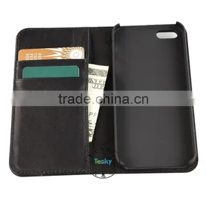 for Iphone 5s Case Luxury Invisible Magnet Card Slots Wallet Leather Case thumbnail-1