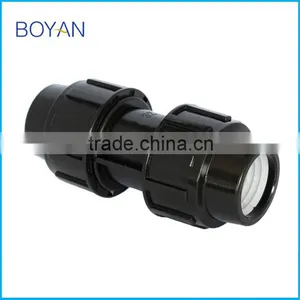 Plastic Quick Pipe Fitting Black PP Compression Coupling thumbnail-2
