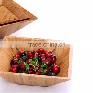 Natural Wooden Fruit Salad Bowl,Bamboo Vegetable Candy Bowl,people Candy Bowl thumbnail-2