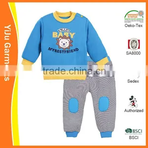 Hot Cute Boy Winter Homewear Boy Bedroom Wear Children Cotton Bedroom Sets thumbnail-1
