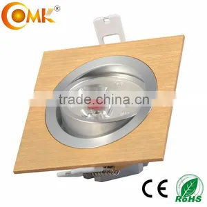 3*3w Adjustable Recessed Spotlight in Gold Brush Frameless Recessed Lights Under Stair Lights Trimless Recessed Lights Square thumbnail-1