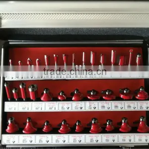 TC-035B Red Colour 6mm Shank 35PCS TCT Router Bit Set For Hand Hold Router Machine thumbnail-4