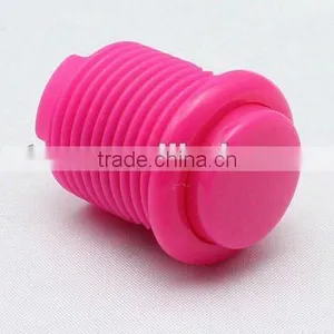 24mm Pink Plastic Push Button Switch Electric Pushbutton Switch Momentary Game Accessories thumbnail-1