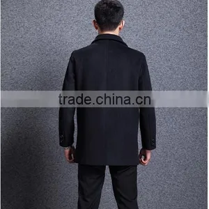 Manufacturers Selling Lapel Pure Color of New Fund of 2015 Autumn Winters is Han Edition Tide Male Cashmere Trench Coat on Sale thumbnail-4