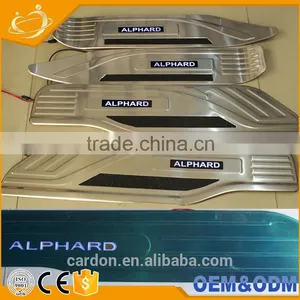 304 STAINLESS STEEL LED Blue LIGHT Illuminated Door Sill Plates Car LED Illuminated Door Sill Plate for TOYOTA WISH thumbnail-6