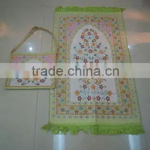 BT- 605 Adult Muslim Prayer Mat With Bag Haji Present thumbnail-1