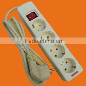 European Style 6 Way Extension Power Strip With Earth With Switch (E5006ES) thumbnail-3