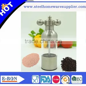 High Quality Hot Sale Stainless Steel Button Salt and Pepper Mill for Restaurant thumbnail-1