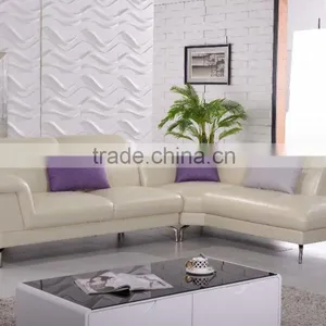 Modern100% First Layout Cow Leather Sofa 3m White High Quality Sofa Sets AL112 Quality Choice thumbnail-3