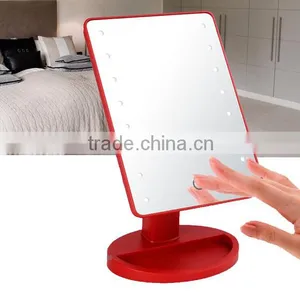 Luxury Vanity Desktop Square Cosmetic Mirror With Led Light thumbnail-5