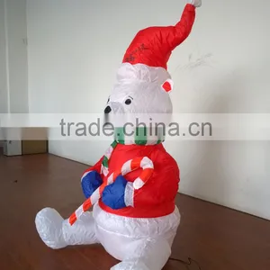DJ-XT-57 Inflatable Outdoor Bear Wear Christmas Outfit Illuminate Music Festival Decoration thumbnail-2