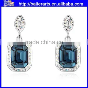 Gold Plated Alloy Micro Wave Earrings,faked Micro Paved Earrings for Girls thumbnail-4