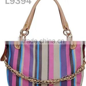 TOP Quality!! Fashion Stripe Lady Handbag thumbnail-1