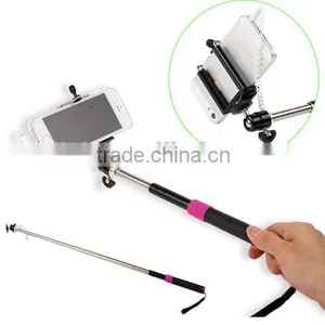 Charge-Free Audio Cable Remote Shutter Monopod Selfie Stick for IOS and Android Smart Phones thumbnail-1