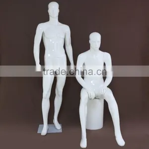 Window Display Sitting Cool Full Body Muscel Men Frock Mannequin Male thumbnail-1