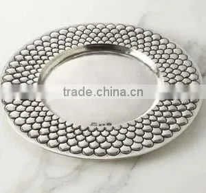 Silver Antique Charger Plate thumbnail-1