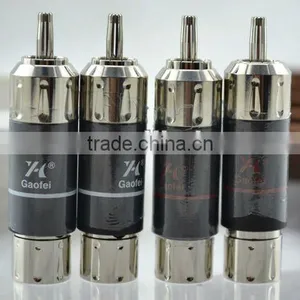 Hi-End RHO02R Copper Rhodium Plated Hi-End Audio RCA CABLE Plug thumbnail-1