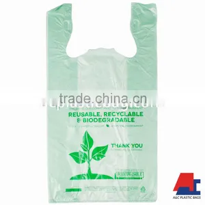 Biodegradable Plastic Bags T-shirt Plastic Bags With Oxo-Biodegradable Additive D2W thumbnail-1