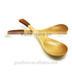 High Quality Wooden Spoon Dining Spoon With Strings Winded On Handle thumbnail-1