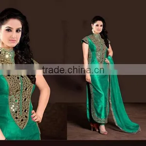 LONG GEORGETTEDESIGNER SUIT thumbnail-1
